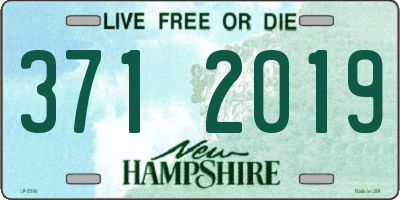 NH license plate 3712019