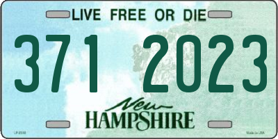 NH license plate 3712023