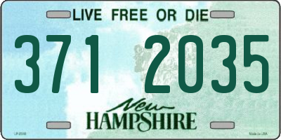 NH license plate 3712035