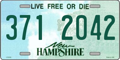 NH license plate 3712042
