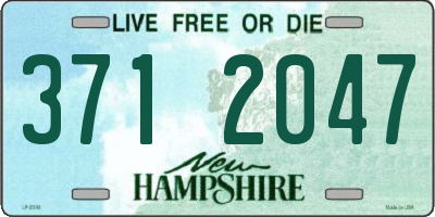 NH license plate 3712047