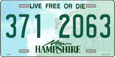 NH license plate 3712063