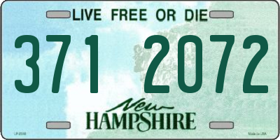 NH license plate 3712072