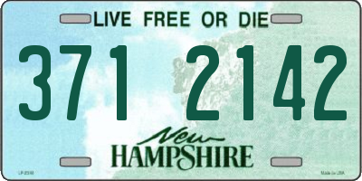 NH license plate 3712142