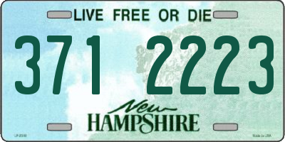 NH license plate 3712223