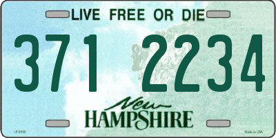 NH license plate 3712234