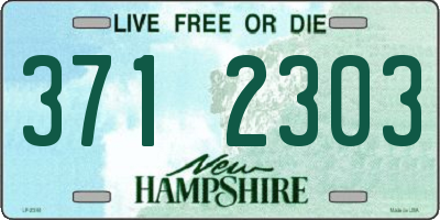 NH license plate 3712303