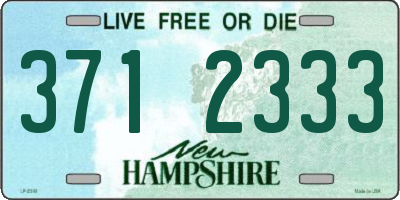 NH license plate 3712333