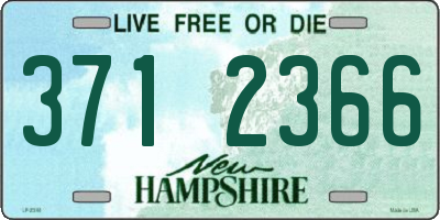 NH license plate 3712366