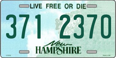 NH license plate 3712370
