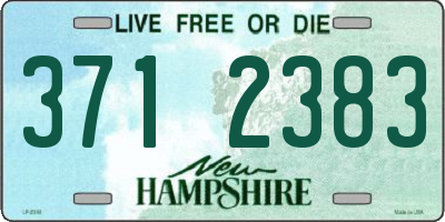 NH license plate 3712383