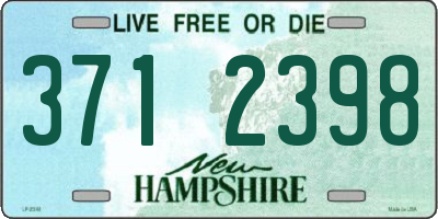 NH license plate 3712398