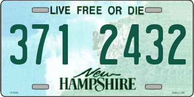 NH license plate 3712432
