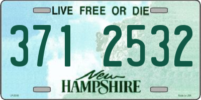 NH license plate 3712532