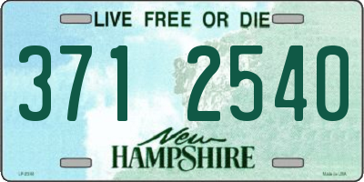 NH license plate 3712540