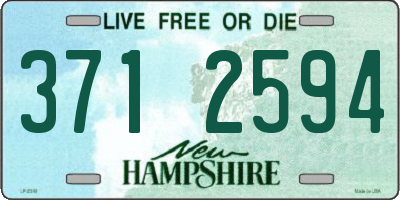 NH license plate 3712594
