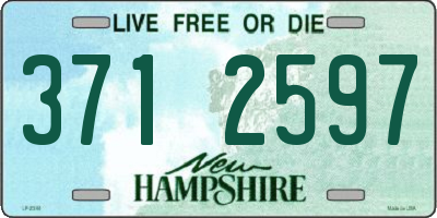 NH license plate 3712597