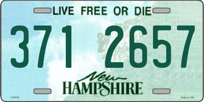 NH license plate 3712657