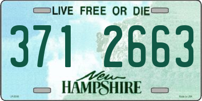 NH license plate 3712663