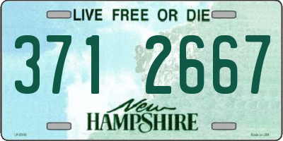 NH license plate 3712667