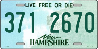 NH license plate 3712670
