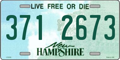 NH license plate 3712673