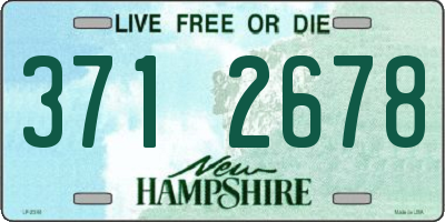NH license plate 3712678