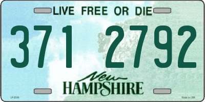NH license plate 3712792