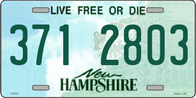 NH license plate 3712803