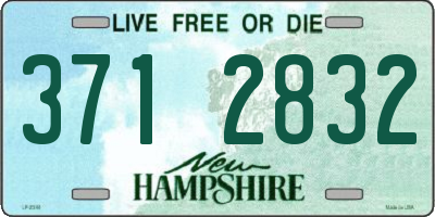 NH license plate 3712832
