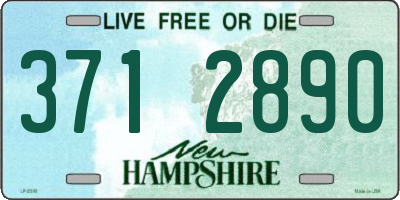 NH license plate 3712890