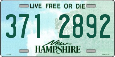 NH license plate 3712892