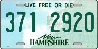 NH license plate 3712920