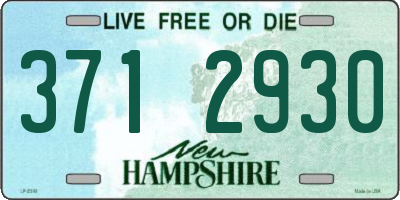 NH license plate 3712930
