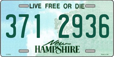 NH license plate 3712936