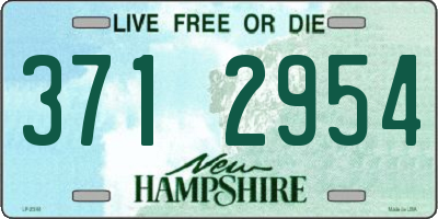 NH license plate 3712954