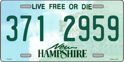 NH license plate 3712959