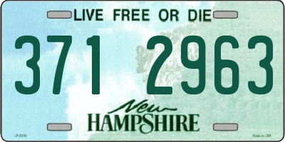 NH license plate 3712963