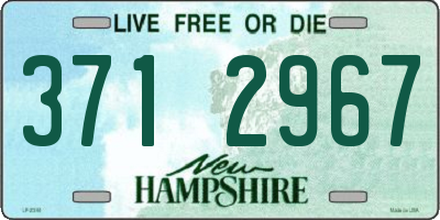 NH license plate 3712967