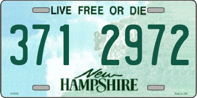 NH license plate 3712972
