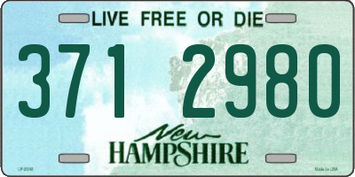 NH license plate 3712980