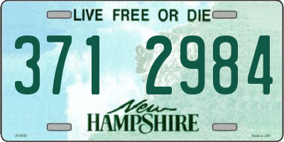 NH license plate 3712984