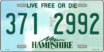 NH license plate 3712992