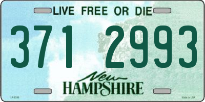 NH license plate 3712993