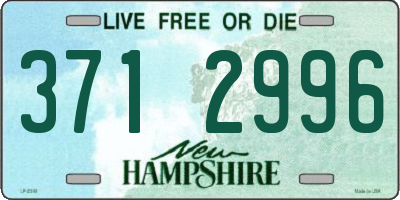 NH license plate 3712996