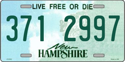 NH license plate 3712997
