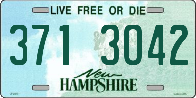 NH license plate 3713042