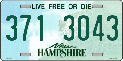 NH license plate 3713043