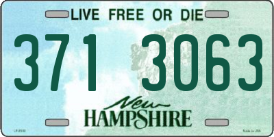 NH license plate 3713063