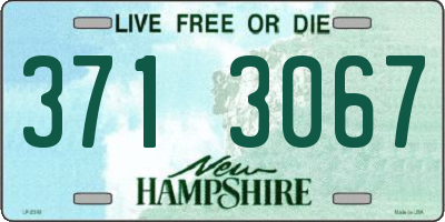 NH license plate 3713067